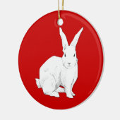 ラビットレッドオーナメント セラミックオーナメント (左)