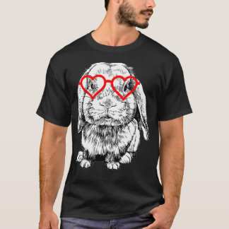 ラビットヴァレンティーンズデイバニーホランドロプママ動物 Tシャツ