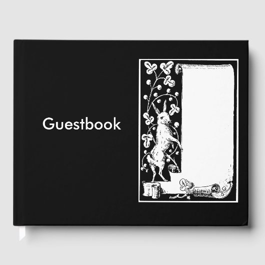 ラビットヴィンテージスクロールアートイラストレーション ゲストブック (正面)