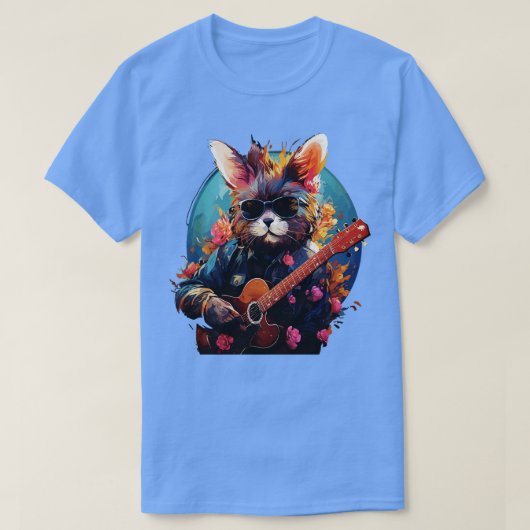ラビット遊ギター Tシャツ (デザイン正面)