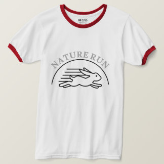 ラビット ランニング モダンアート Tシャツ
