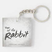 ラビット〔占星術の〕十二宮図アート中国のの年 キーホルダー (裏面)