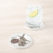 ラビット〔占星術の〕十二宮図アート中国のの年 コースター (側面)