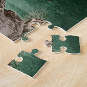 ラビット〔占星術の〕十二宮図アート中国のの年 ジグソーパズル (側面)