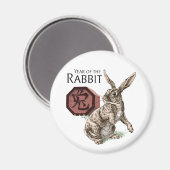 ラビット〔占星術の〕十二宮図アート中国のの年 マグネット (正面/裏面)