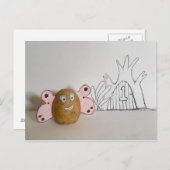 ラビツウッドポテトフェアリー第1番おもしろい葉書 ポストカード (正面/裏面)