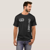 ラビランド・コロラド970エリアコードヴィンテージレトロ Tシャツ (正面フル)