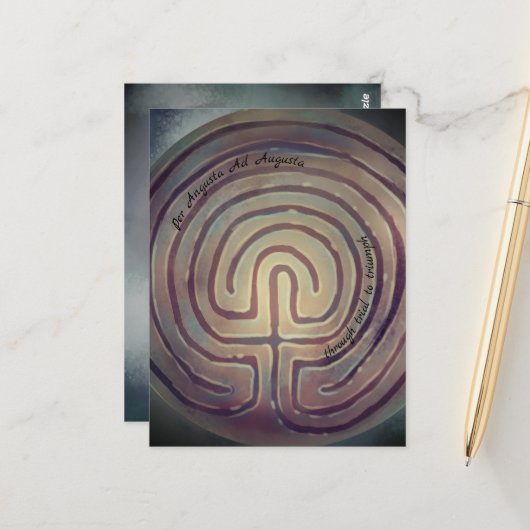 ラビリンス記号 ポストカード (正面/裏面インサイチュ)