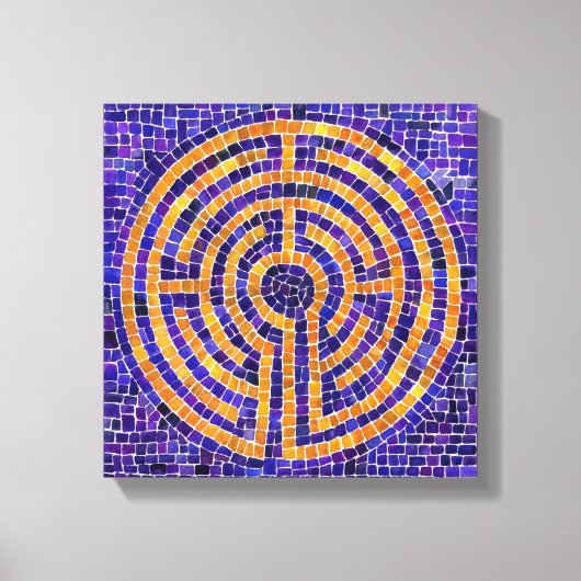 ラビリンス モザイク 12x12 キャンバス (0.75" 深さ) (正面)