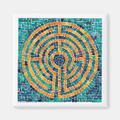 ラビリンスIIスクエアマグネット – 白 マグネット (正面)