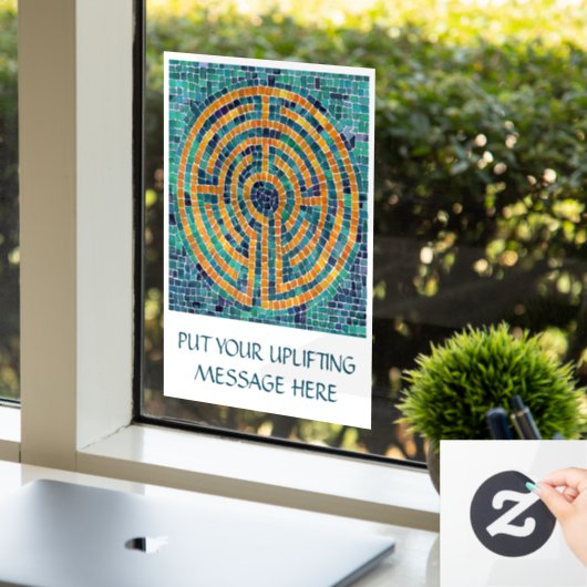 ラビリンスII 8x11窓ラッキング+文字 ウィンドウサイン (オフィス)