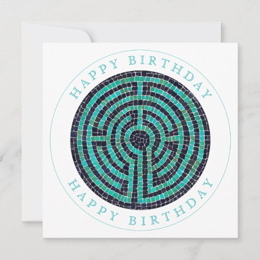 ラビリンスIIIスクエアフラット誕生日カード カード (正面)