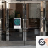 ラビリンスIII 12x18窓のラッキング+文字 – 白 ウィンドウサイン (オフィスドア)