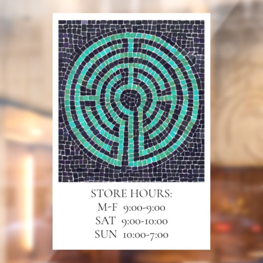 ラビリンスIII 12x18窓のラッキング+文字 – 白 ウィンドウサイン (シート2)