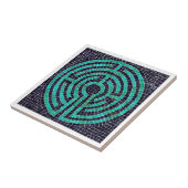 ラビリンスIII 4.25x4.25セラミックタイル – 白 タイル (側面)