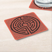ラビリンスXIIスクエア紙コースター スクエアペーパーコースター (アングル)