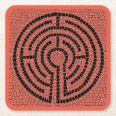 ラビリンスXIIスクエア紙コースター スクエアペーパーコースター (正面)