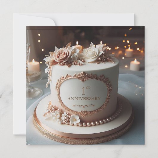 ラビリーウェディング記念日の編集可能招待状 招待状 (正面)