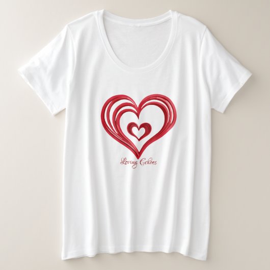 ラビングエコー プラスサイズTシャツ (デザイン正面)