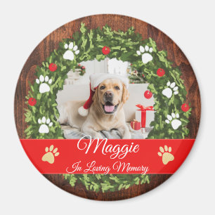 ラビングメモリークリスマスリースPet記念写真 マグネット
