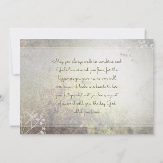 ラビングメモリーゴールデンバタフライメモリアル招待状 招待状 (裏面)