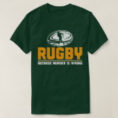 ラビースラグビーおもしろいスポーツラグビープレーヤーRugger Leag Tシャツ (デザイン正面)