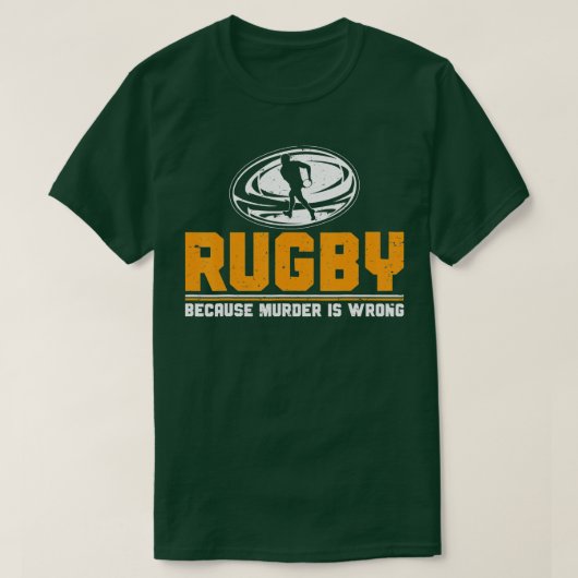 ラビースラグビーおもしろいスポーツラグビープレーヤーRugger Leag Tシャツ (デザイン正面)