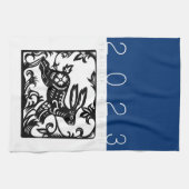 ラビ中国のスイヤー〔占星術の〕十二宮図紙カットKT2キッチンT キッチンタオル (横)