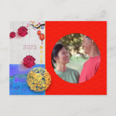 ラビ中国のス年2023写真ファミリHHPの追加 シーズンポストカード (正面)