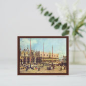 ラピアッツァサンマルコ。Canaletto ポストカード (スタンド正面)