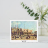 ラピアッツァサンマルコ。Canaletto ポストカード (スタンド正面)
