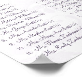 ラピスパープルダマスク緑の座席表12表 ポスター (角)