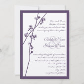 ラピスパープルワイルドフラワーブランチ結婚式の招待 招待状 (正面)