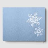 ラピスブルーシルバーグレースノーフレーク冬の結婚式 ゲストブック (裏面)