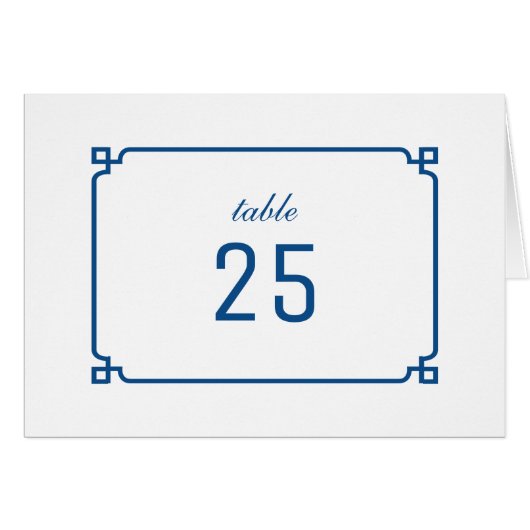 ラピスブルーデコシックなテーブル番号 (正面横)