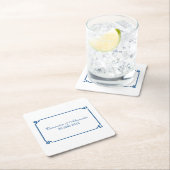 ラピスブルーデコシック結婚ズ スクエアペーパーコースター (インサイチュ)