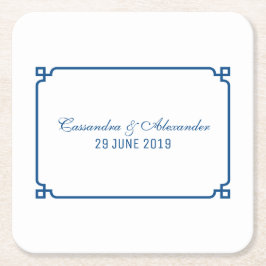 ラピスブルーデコシック結婚ズ スクエアペーパーコースター