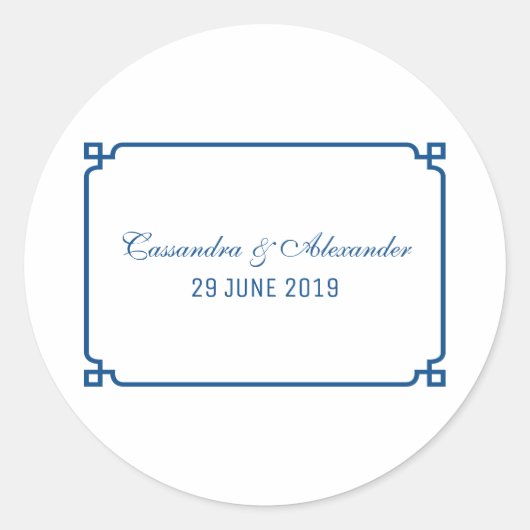 ラピスブルーデコシック結婚ズ ラウンドシール (正面)