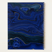 ラピスブルー瑪瑙の渦巻パーソナライズされたき プランナー手帳 (裏面)