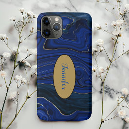 ラピスブルー アゲート スワール オーダーメイド iPhone 11 PROケース