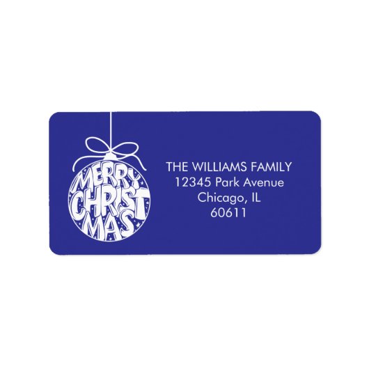 ラピスメリークリスマスオーナメントホリデーアドレス ラベル (正面)