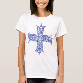 ラピスライトブルー・コプト十字架アート プレミアム Tシャツ