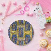 ラピスラズリのエジプトの金ゴールドの記号 ペーパープレート (パーティー)