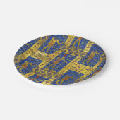 ラピスラズリのエジプトの金ゴールドの記号 ペーパープレート (アングル)