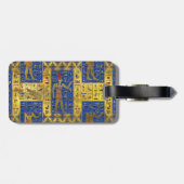 ラピスラズリのエジプトの金ゴールドの記号 ラゲッジタグ (裏面横)