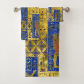 ラピスラズリのエジプト金ゴールド記号 バスタオルセット (インサイチュ)