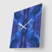 ラピスラズリインスパイアアートー スクエア壁時計 (傾斜)