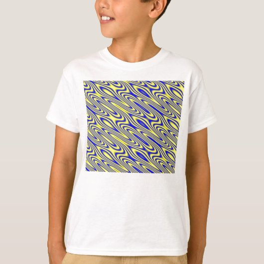 ラピスラズリスワリーズ抽象芸術パターンTシャツ Tシャツ (正面)