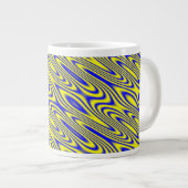 ラピスラズリスワルズ抽象芸術マグ ジャンボコーヒーマグカップ (正面右)