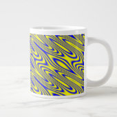 ラピスラズリスワルズ抽象芸術マグ ジャンボコーヒーマグカップ (右)